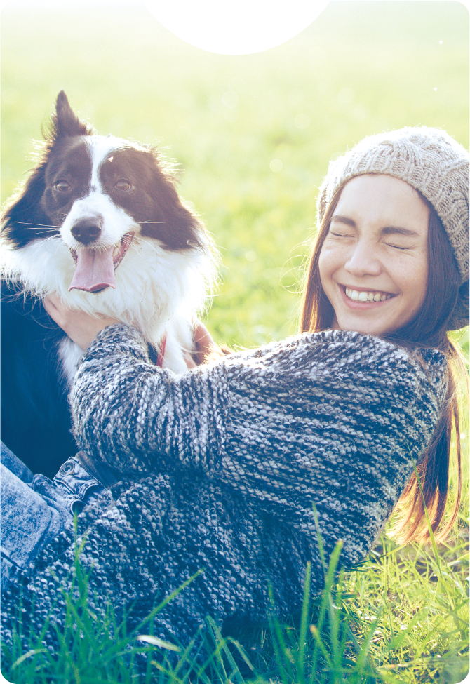 犬と女性